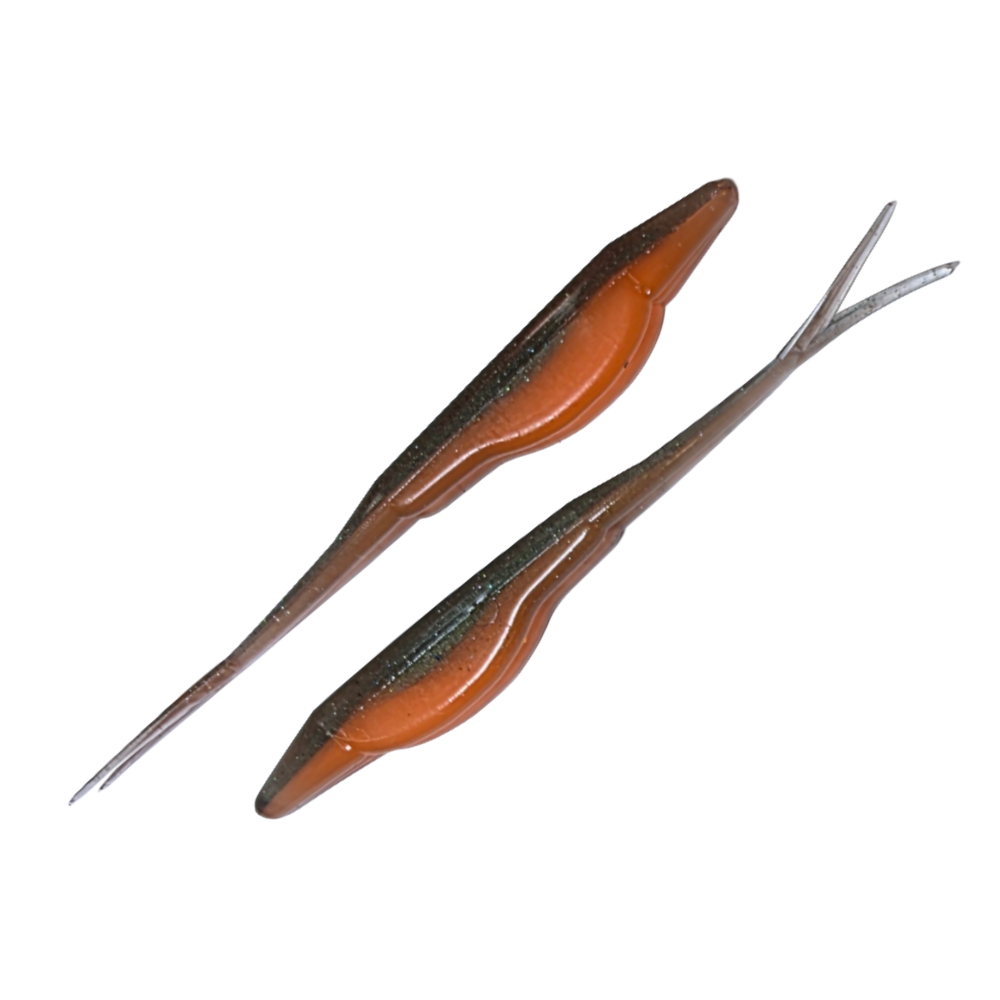 Youth Hunt (Marsh Grass over Orange) Fluke 5 Inch - 8 Pack