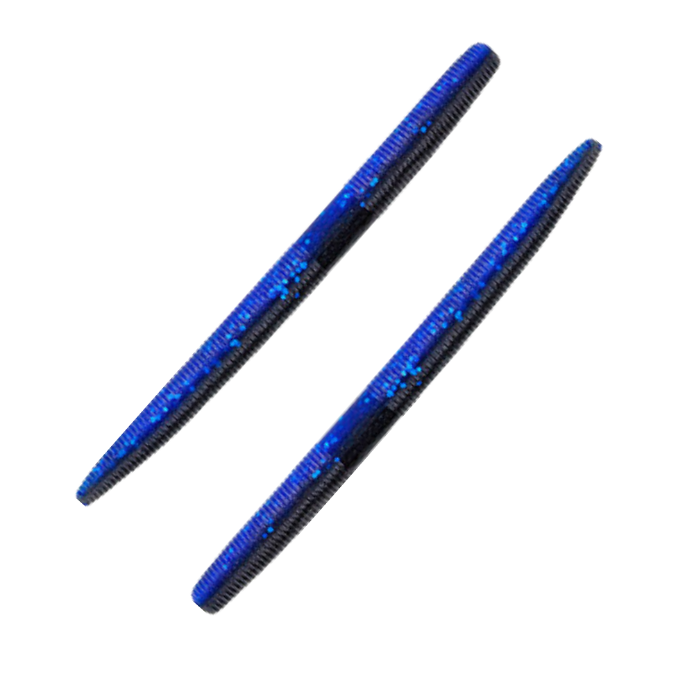 Electric Blue Black  6 Inch Senko - 6 Pack