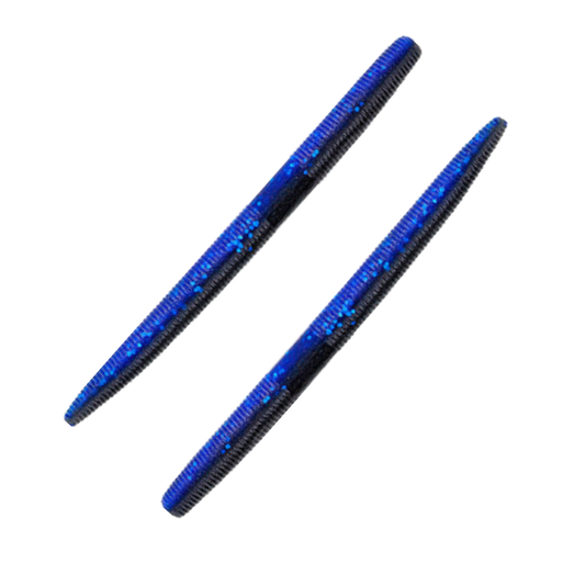 Electric Blue Black  6 Inch Senko - 6 Pack