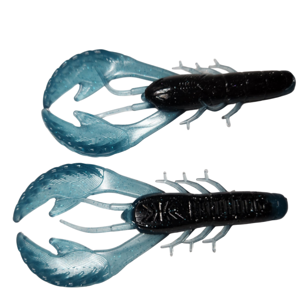 Midnight Blue 3.5 inch Crawfish - 8 Pack