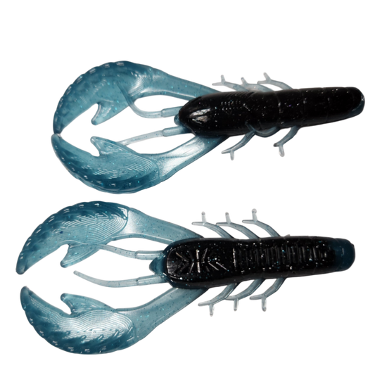 Midnight Blue 3.5 inch Crawfish - 8 Pack