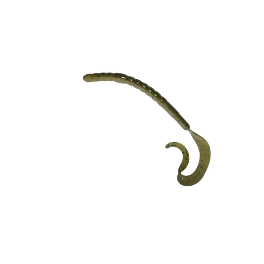 Monkey Grass on Bone 10" U-tail Worm - 4 Pack