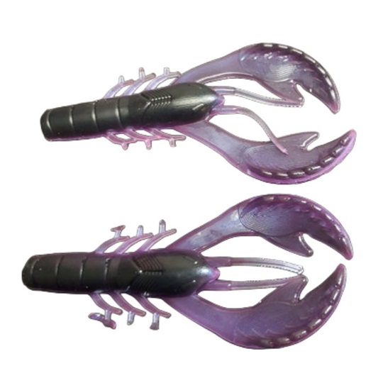 Purple Pain 3.5 inch Crawfish - 8 Pack