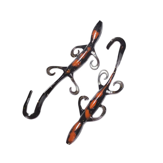 Orange Spotted Skank 7.5 Inch Lizard - 6 Pack